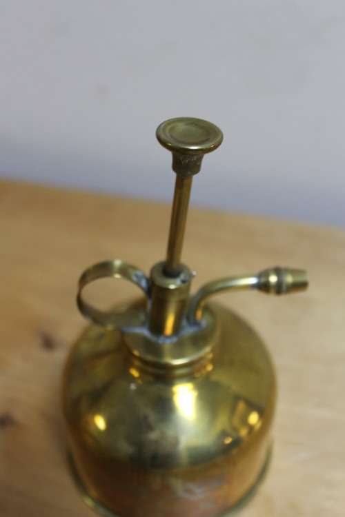 vintage brass oil pump
