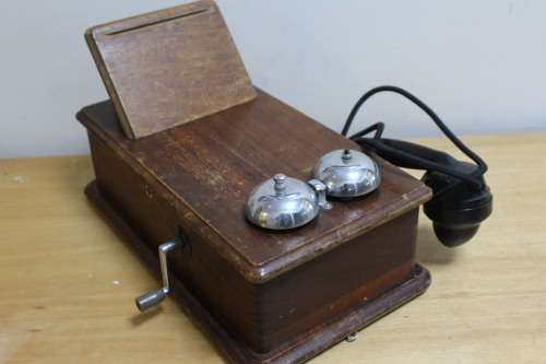Vintage Wooden Wall Phone