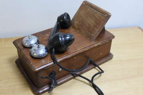Vintage Wooden Wall Phone