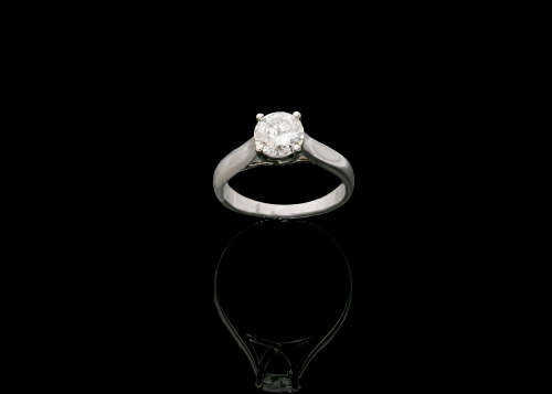 3.3 grams 14 carat White Gold 1.06ct J I3 Diamond Solitaire Engagement Ring with GIA cert