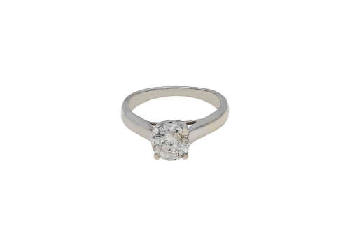 3.3 grams 14 carat White Gold 1.06ct J I3 Diamond Solitaire Engagement Ring with GIA cert