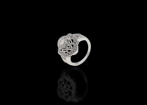 9ct (5.3grams) White Gold Diamond Ring
