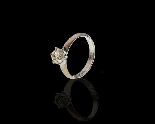 3.8 grams 18 carat, White Gold Diamond 103ct S-T I2 Solitaire Ring with cert