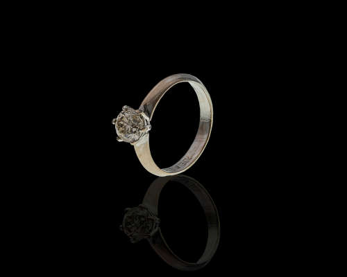 3.8 grams 18 carat, White Gold Diamond 103ct S-T I2 Solitaire Ring with cert
