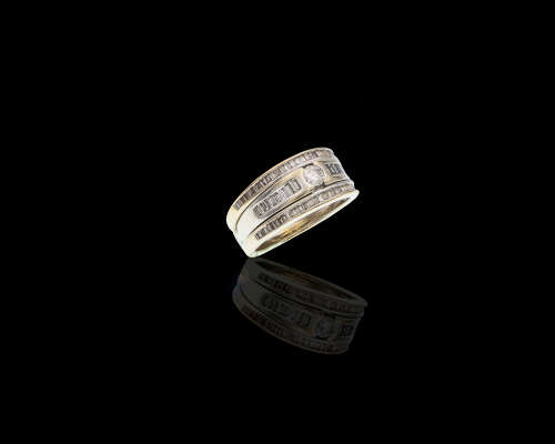 18ct White gold (8.3grams) diamond ring c/w 2 x half eternity bands attached