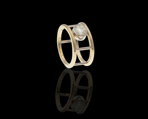 18ct 9.2gr YG and WG 0.90ct RB Q-R Range VS1- with a GIA Certificate