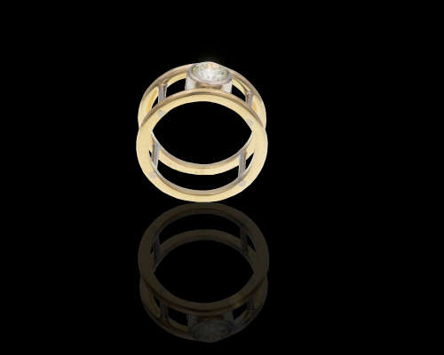 18ct 9.2gr YG and WG 0.90ct RB Q-R Range VS1- with a GIA Certificate
