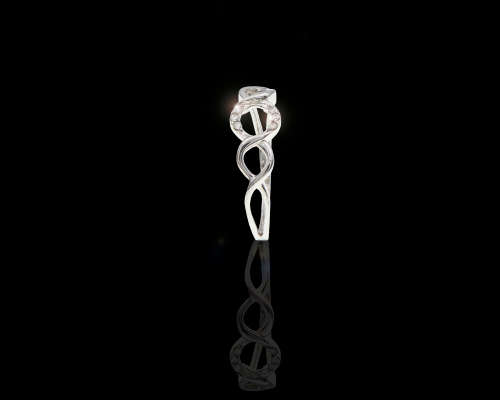 9ct, 1.9gr White Gold Infinity Diamond Ring