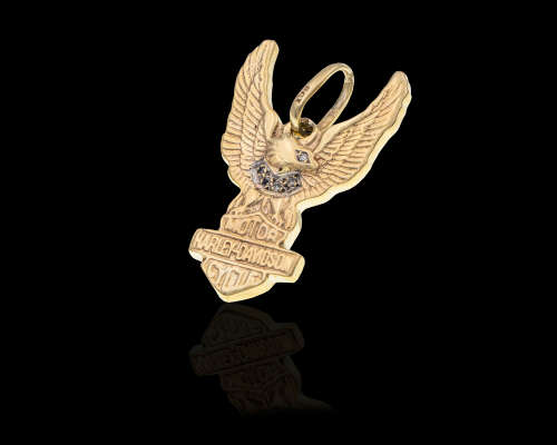 9ct (12,2gr) gold Harley Davidson Pendent