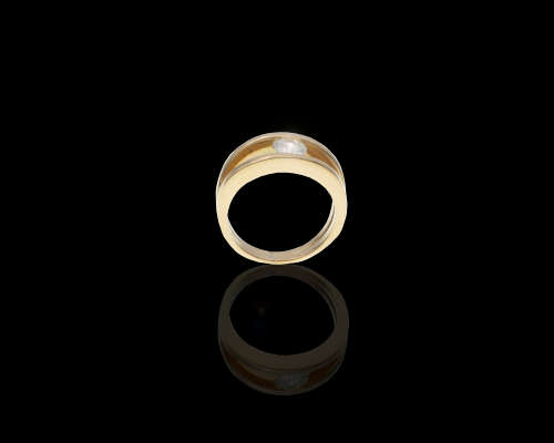 18ct 6.4gr Yellow Gold 0.50ct Round Brilliant Diamond J I2 with a GIA Certificate