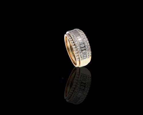 18ct (10.4) two tone ring white gold and rose gold