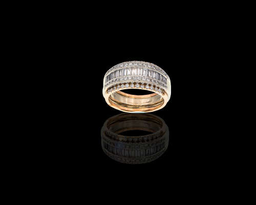18ct (10.4) two tone ring white gold and rose gold