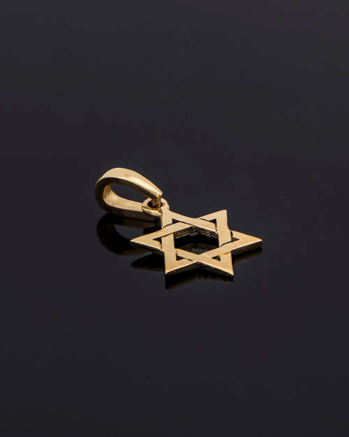 14ct ( 0,6 gram) Yellow Gold Star of David Pendant