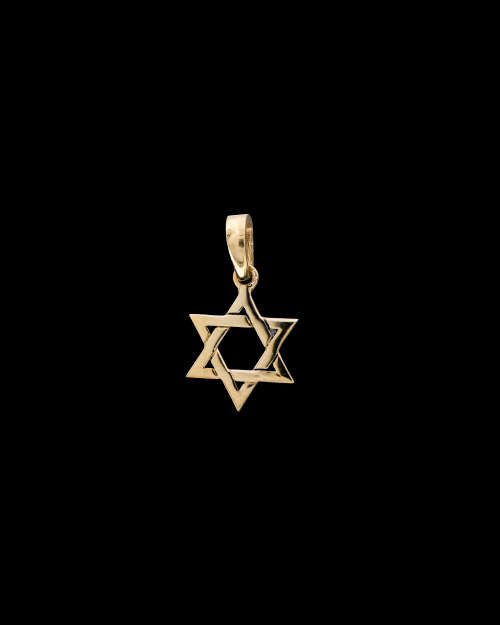 14ct ( 0,6 gram) Yellow Gold Star of David Pendant