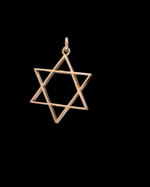 14ct (4.4 gram) Rose Gold Star of David Pendent