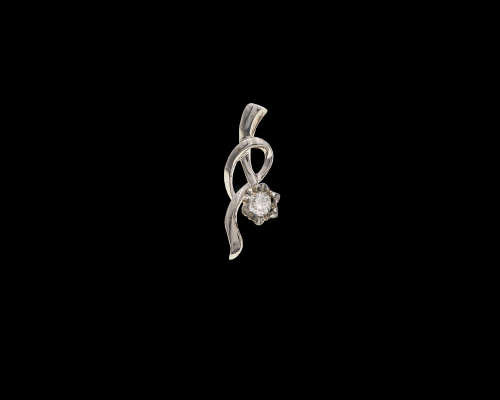 1gr 18ct White Gold 0.11ct round brilliant diamond G VS Pendant