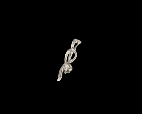 1gr 18ct White Gold 0.11ct round brilliant diamond G VS Pendant