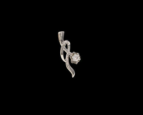 1gr 18ct White Gold 0.11ct round brilliant diamond G VS Pendant