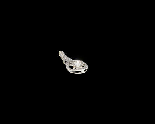 18ct 1.4gr , White Gold, Pendant 0.345ct Round Brilliant Diamond I SI2