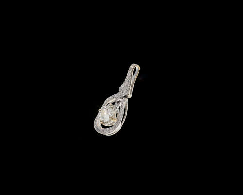 18ct 1.4gr , White Gold, Pendant 0.345ct Round Brilliant Diamond I SI2