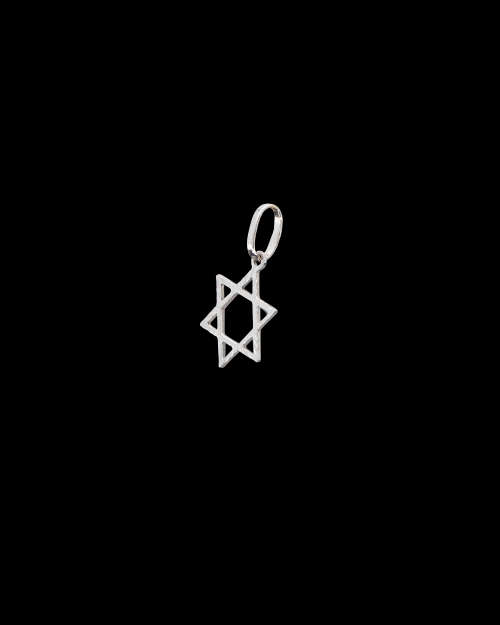 9ct (0.5 grams) White Gold Star of David Pendent