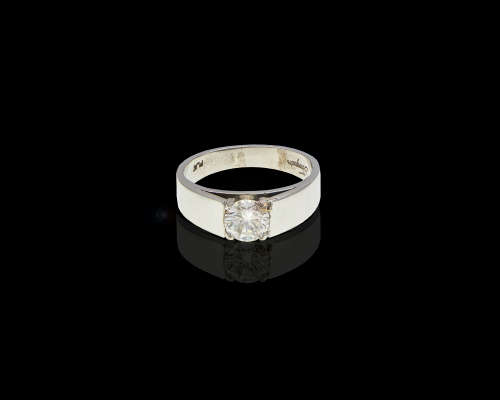 Platinum (5.8grams) Round Brilliant Diamond H I1 Ring with GIA cert