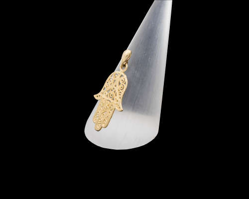 14ct ( 1,7gram) yellow gold Chamsa Pendant,