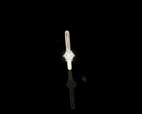 18ct, ,2.1gr, White Gold, 0.273ct Round Brilliant Diamond N VS1 c/w diamond certificate