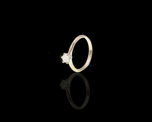 18ct, ,2.1gr, White Gold, 0.273ct Round Brilliant Diamond N VS1 c/w diamond certificate