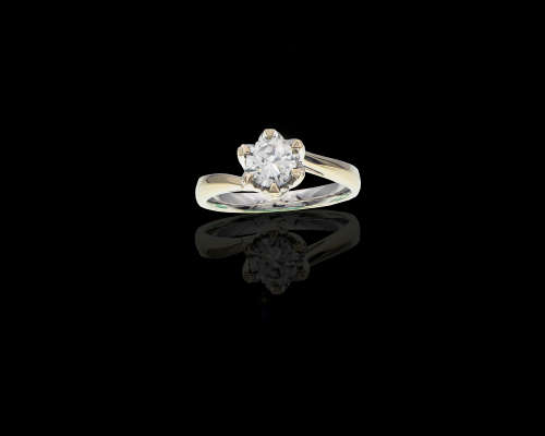 18ct (3.5grams) White Gold 0.67ct Round Brilliant Diamond I SI1 Ring
