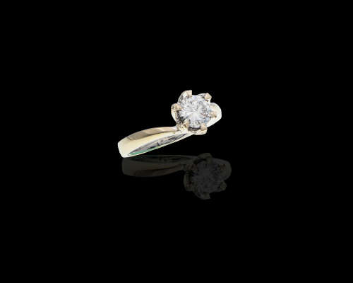 18ct (3.5grams) White Gold 0.67ct Round Brilliant Diamond I SI1 Ring