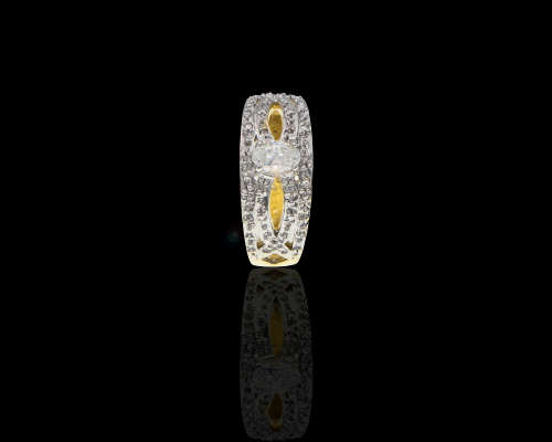 9ct ( 4.9grams) Yellow Gold Oval Cubic Zirconia Ring