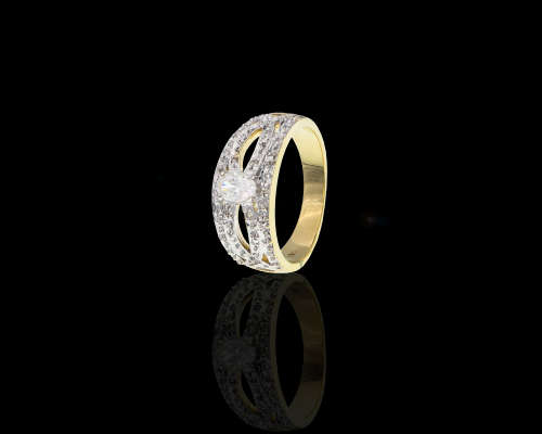 9ct ( 4.9grams) Yellow Gold Oval Cubic Zirconia Ring