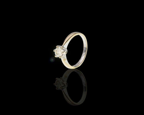 18ct 3.9gr White Gold 0.60ct Round Brilliant Diamond Light Yellow VS Ring