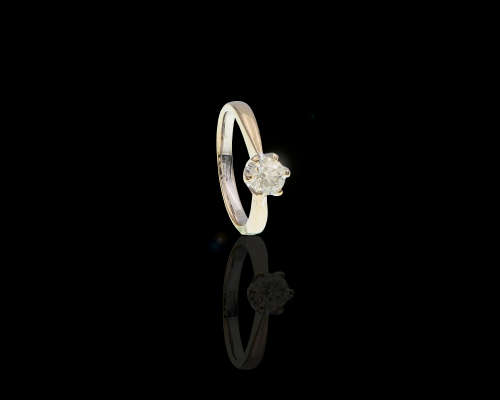 18ct 3.9gr White Gold 0.60ct Round Brilliant Diamond Light Yellow VS Ring