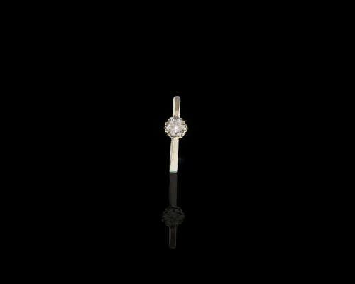 1,85gr, 18ct White Gold 0.32 Round Brilliant Diamond F SI1
