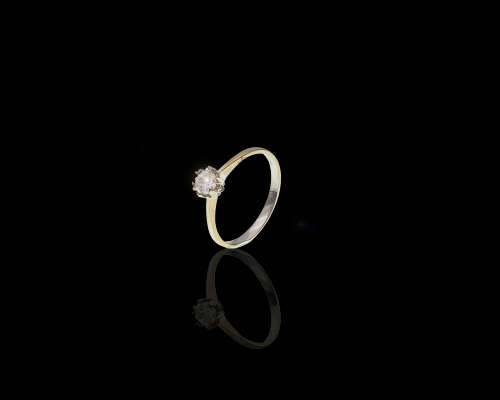 1,85gr, 18ct White Gold 0.32 Round Brilliant Diamond F SI1