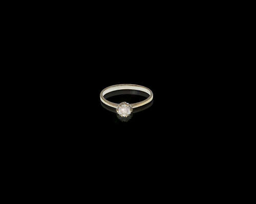 1,85gr, 18ct White Gold 0.32 Round Brilliant Diamond F SI1