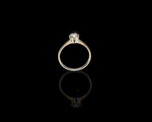 1,85gr, 18ct White Gold 0.32 Round Brilliant Diamond F SI1