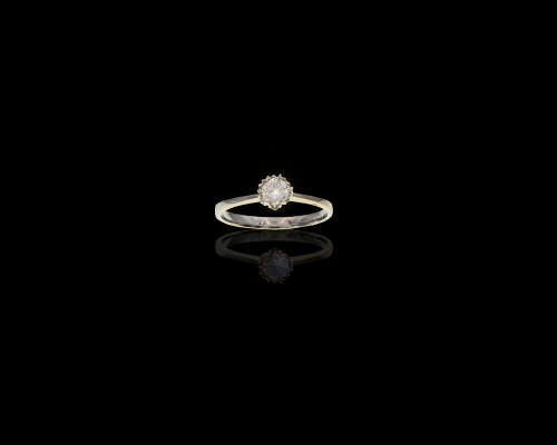 1,85gr, 18ct White Gold 0.32 Round Brilliant Diamond F SI1