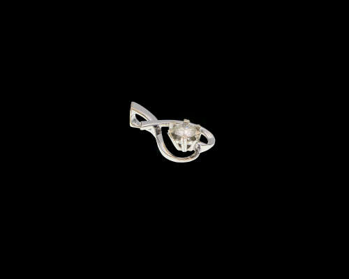 2.6gr, 18ct White Gold,0.50ct Round Brilliant Diamond K I1 Pendant