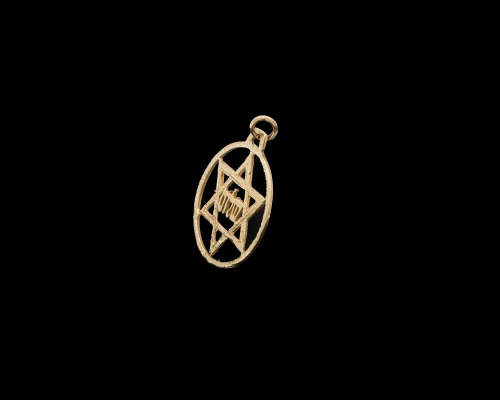 14ct (3grams) yellow gold Star of David pendant