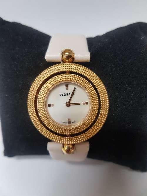 Authenticated Versace Ladies Watch with a Mother-of-Pearl face