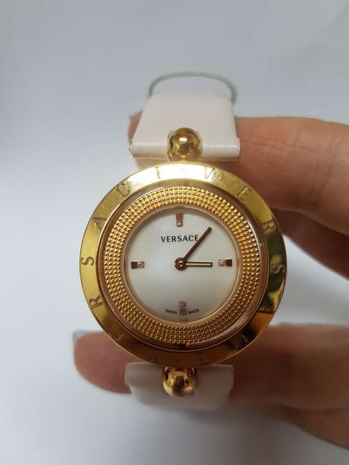 Authenticated Versace Ladies Watch with a Mother-of-Pearl face