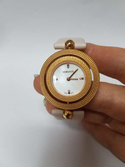 Authenticated Versace Ladies Watch with a Mother-of-Pearl face