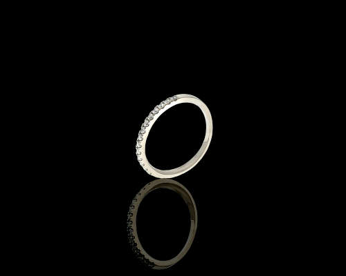 1.7 grams 18 carat White Gold Diamond Half Eternity Ring