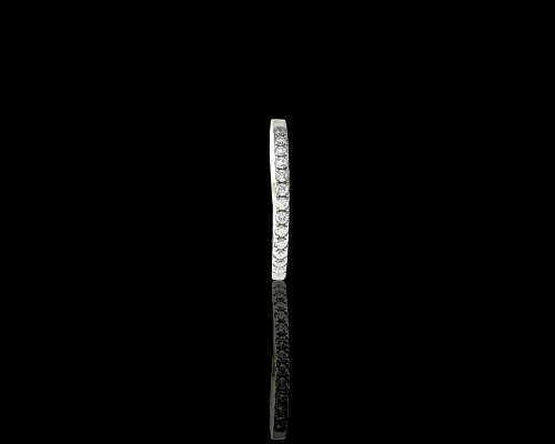1.7 grams 18 carat White Gold Diamond Half Eternity Ring