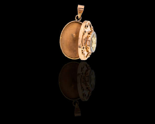 14ct (3,5 grams) Rose and Yellow Gold Star of David Locket