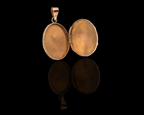 14ct (3,5 grams) Rose and Yellow Gold Star of David Locket