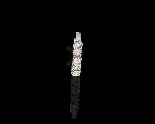 2.3 grams 18 carat White Gold Diamond Quarter Eternity Band